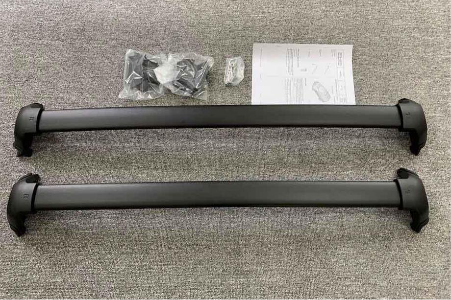 Honda CRV 2017-2022 Dachträger Quertraversen für integrierte Reling OEM (2 Stk.) Schwarz Foto 6