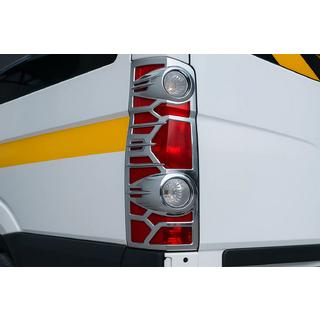 Chrom Rückleuchten Abdeckungen (2 Stk, Kunststoff) Volkswagen Crafter 2006-2016 Foto 1