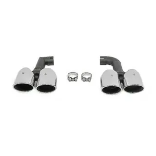 Auspuffblenden Silver im X4M F98 (V2) Stil Foto 1