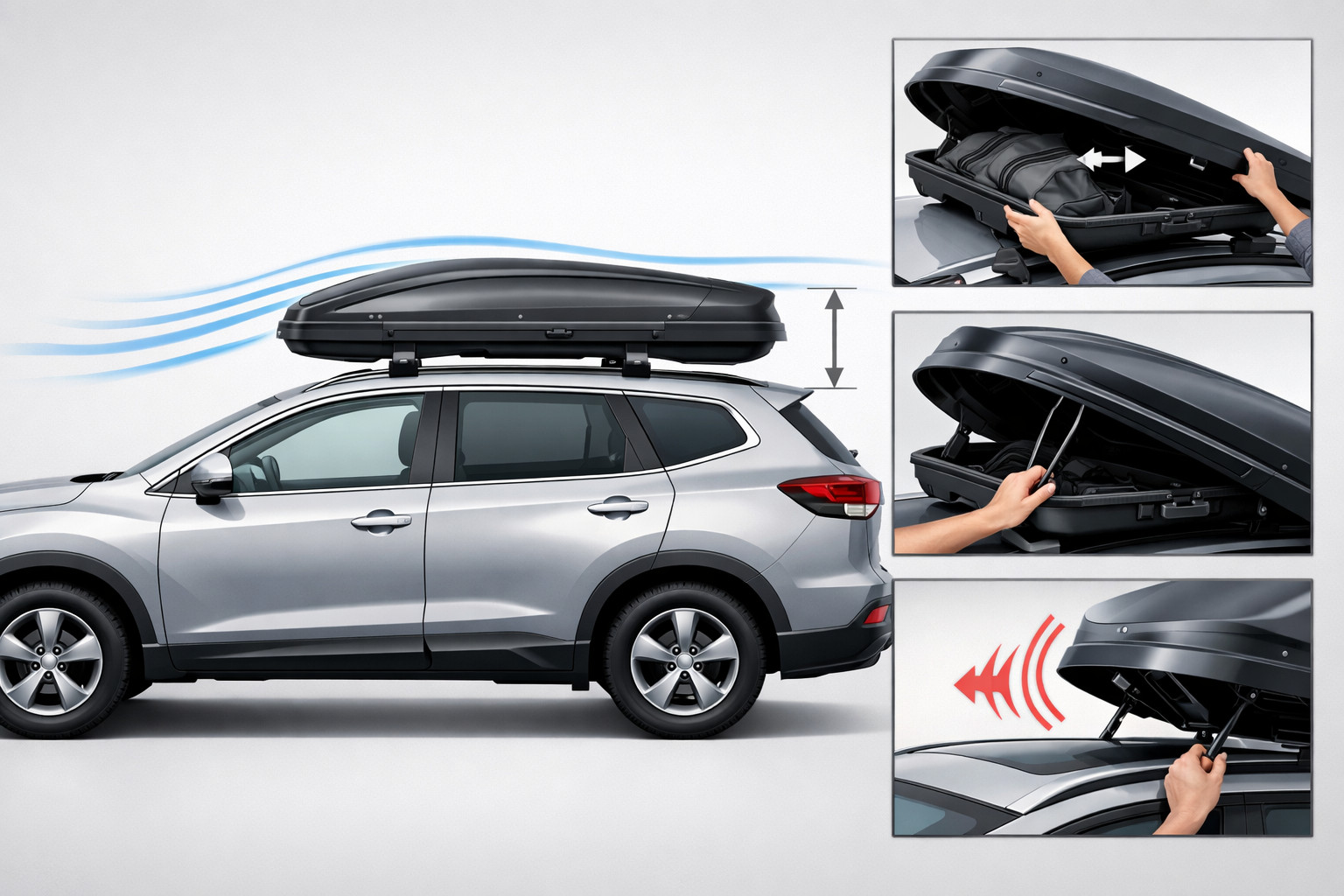 Dachbox wählen: weniger Lärm, passende Höhe, leichtes Öffnen