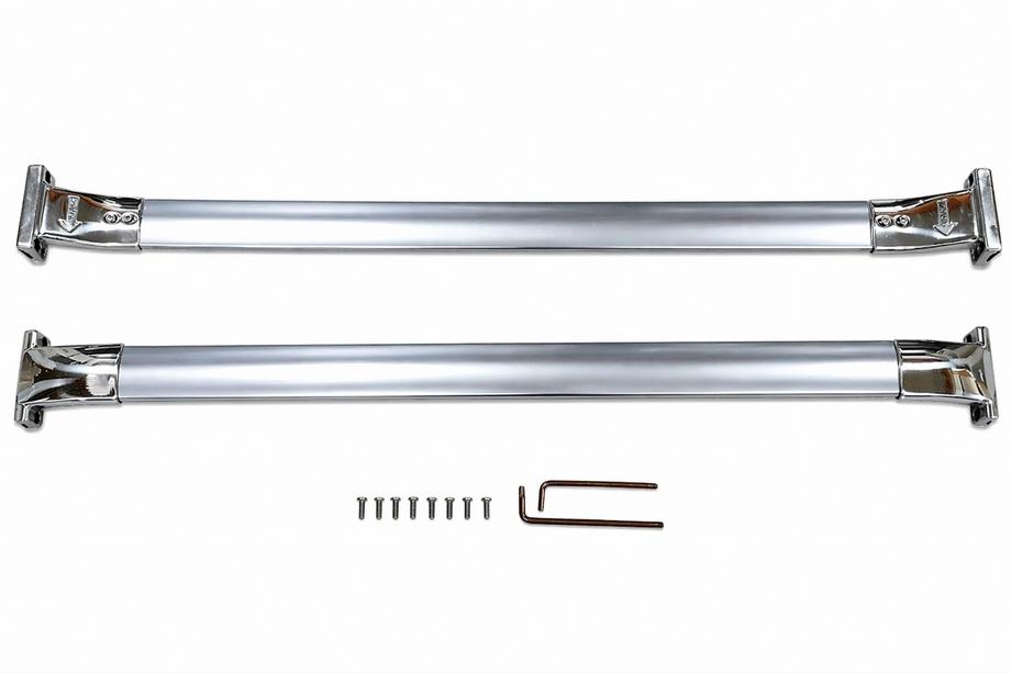 Lexus LX570/450d 2008-2022 Dachträger Quertraversen für integrierte Reling OEM (2 Stk.) Chrom Foto 3