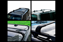 Land Rover Discovery III 2004–2009 Dachträger Quertraversen für integrierte Reling OEM (2 Stk.) Schwarz Foto 4