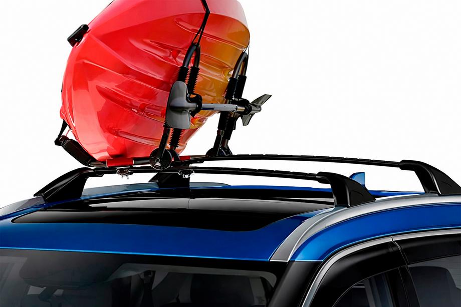 Nissan X-trail T33/Rogue 2022- Dachträger Quertraversen für integrierte Reling OEM (2 Stk.) Schwarz Foto 6