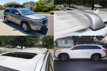 Toyota Highlander 2013-2019 Dachträger Quertraversen für integrierte Reling OEM (2 Stk.) Grau Foto 2