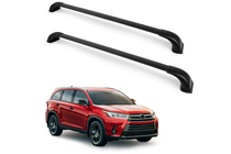 Toyota Highlander 2013-2019 Dachträger Quertraversen für integrierte Reling OEM (2 Stk.) Grau Foto 3