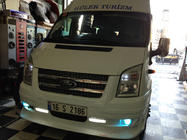 Ford Transit 2000–2014 Frontstoßstangenlippe (2006-2014, LED Tagfahrlicht, mit Grill) Foto 4