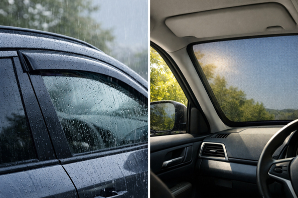 Windabweiser oder Sonnenblenden: Was ist im Sommer und bei Regen besser? Foto 1