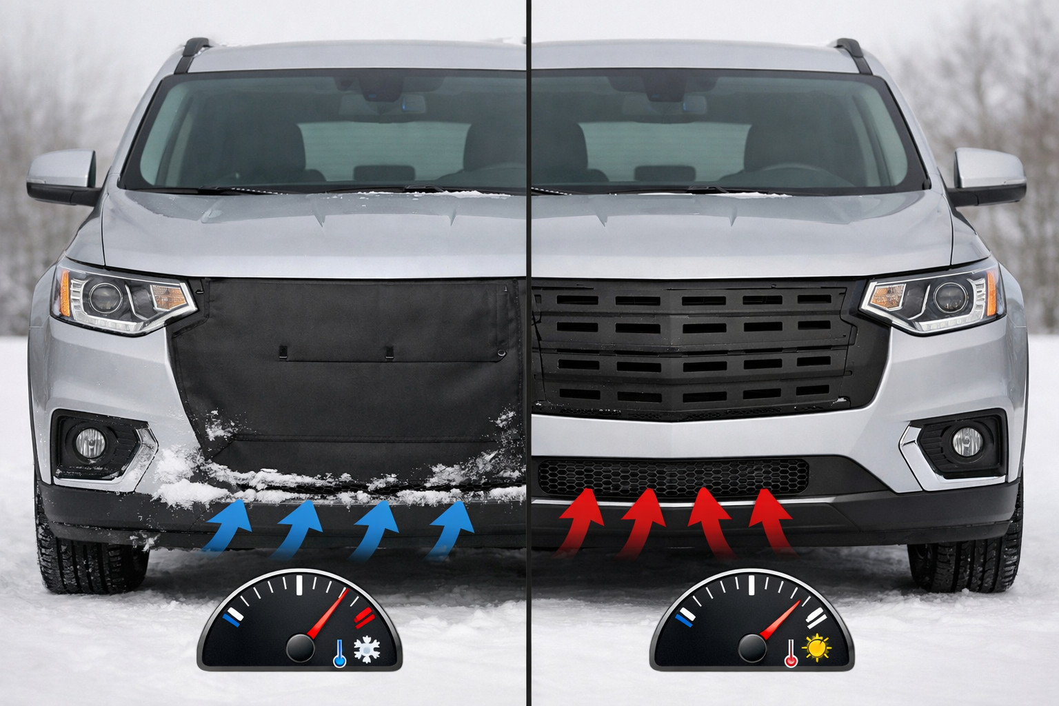 Winter-Kühlerabdeckung: Motor schützen, Innenraum warm halten