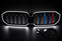 BMW 3 Series G20/G21 2018- Nieren-Kühlergrill M-Color LED (2022+, Schwarz Hochglanz) Foto 4