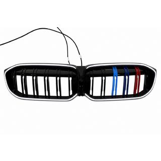 Nieren-Kühlergrill M-Color LED (2022+, Schwarz Hochglanz) BMW 3 Series G20/G21 2018- Foto 2