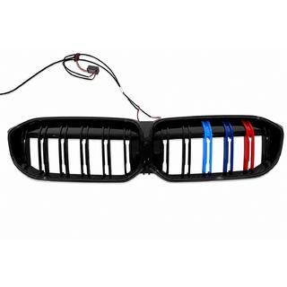 Nieren-Kühlergrill M-Color LED (2022+, Schwarz Hochglanz) BMW 3 Series G20/G21 2018- Foto 3