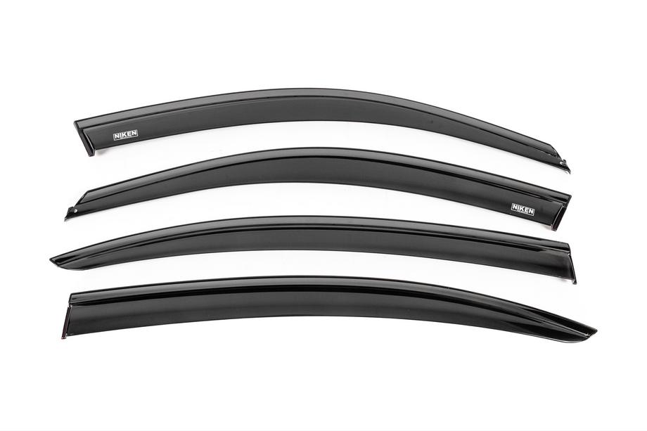 BMW 3 Series F30/F31 2012-2019 Windabweiser mit schwarzer Zierleiste Niken Luxury (4 Stk.) Foto 1