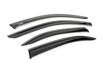 Mercedes C-class W204 2007-2015 Windabweiser mit schwarzer Zierleiste Niken Luxury (4 Stk.) Foto 3