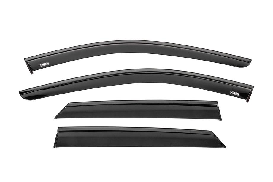 Mercedes ML W164 2005-2011 Windabweiser mit schwarzer Zierleiste Niken Luxury (4 Stk.) Foto 1