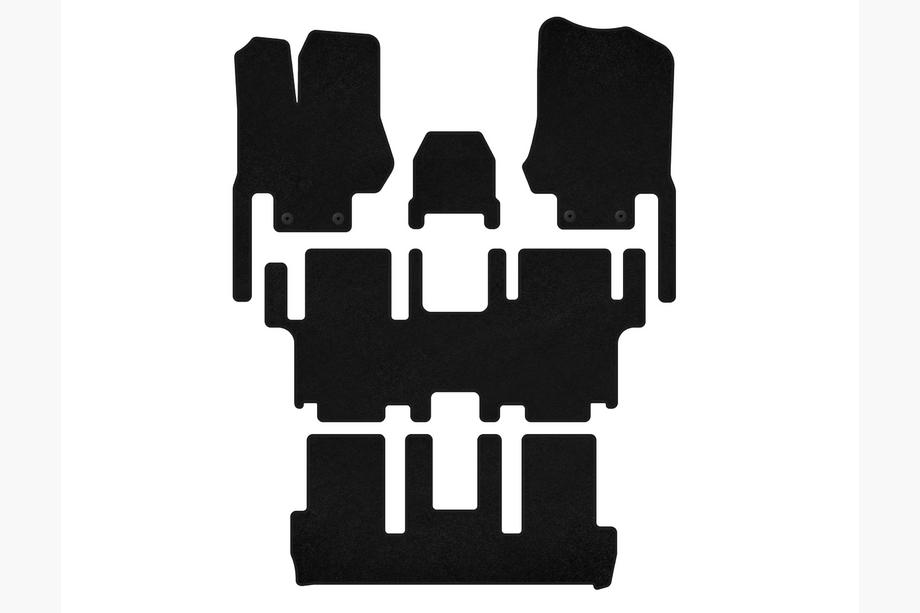 Nissan Quest 2011-2017 Textil-Fußmatten Deluxe (7-Sitzer, 3 Reihen, schwarz) Image
