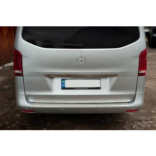 Breite Edelstahl Heckklappenleiste über dem Kennzeichen Mercedes Vito/V-class W447 2014- Foto 4