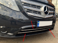 Mercedes Vito/V-class W447 2014- Zierleisten für Kühlergrill Stoßstange (2 Stk, Edelstahl) Foto 2