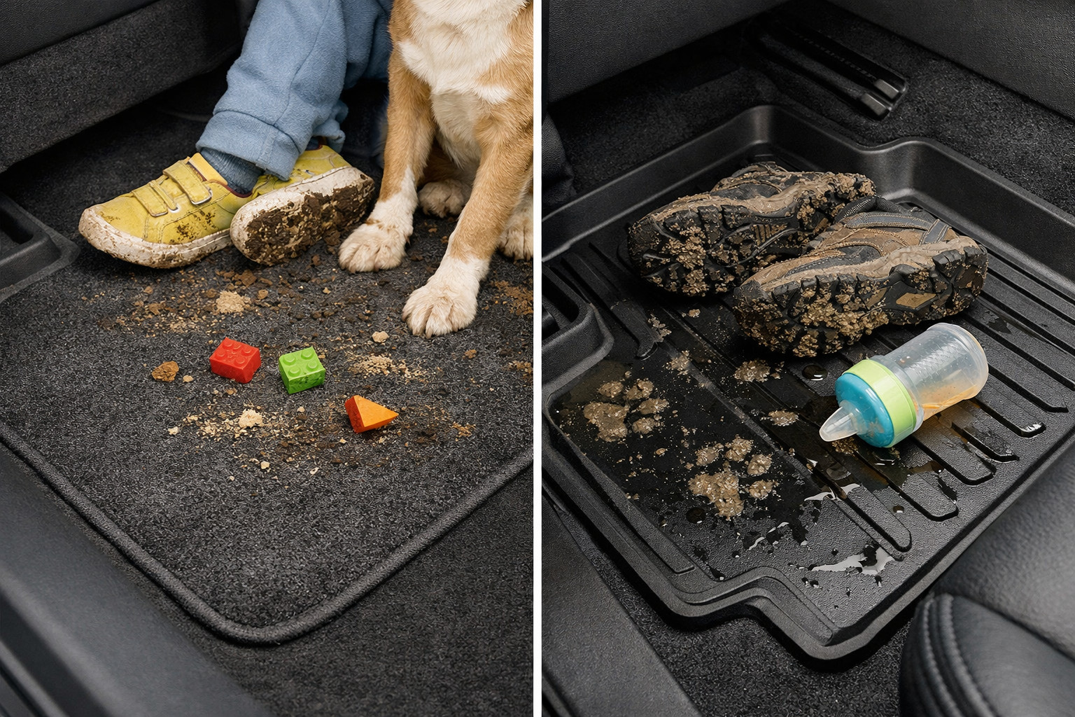 Welche Fußmatten sind am besten für Autos mit Kindern, Hund und Matsch?
