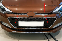 Hyundai I-20 2014-2020 Grill Abdeckungen 2014-2018 (2 Stk, Edelstahl) Foto 1