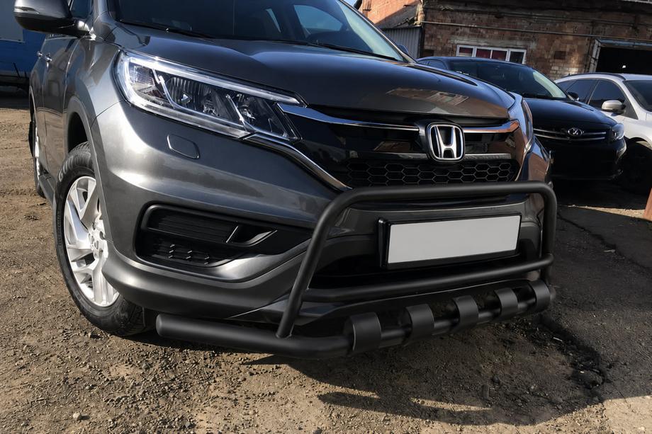 Honda CRV 2012-2016 Frontschutz WT003-ST-V2 Black (Edelstahl) Image