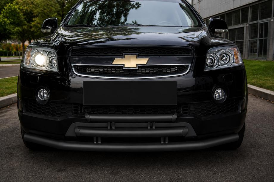 Chevrolet Captiva 2006-2019 Frontschutzbügel 3-fach Black (Edelstahl) Image
