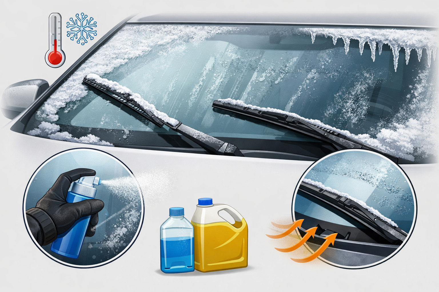 Scheibenwischer frieren im Winter an: weniger Eis und Schlieren
