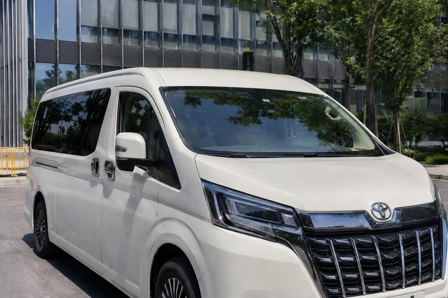 Toyota HiAce Integrierte Dachreling grau OEM (2019-, long, Aluminium, Montage mit Kleber) Foto 2