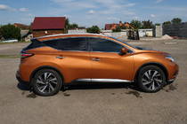 Nissan Murano 2014- OEM Dachreling, grau (ABS-Kunststoff, Klebemontage) Foto 1
