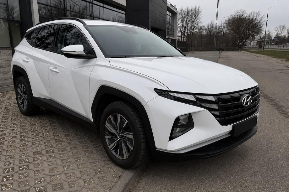 Hyundai Tucson NX4 2021- Integrierte Dachreling schwarz OEM (Long, Aluminium, Klebemontage) Foto 3