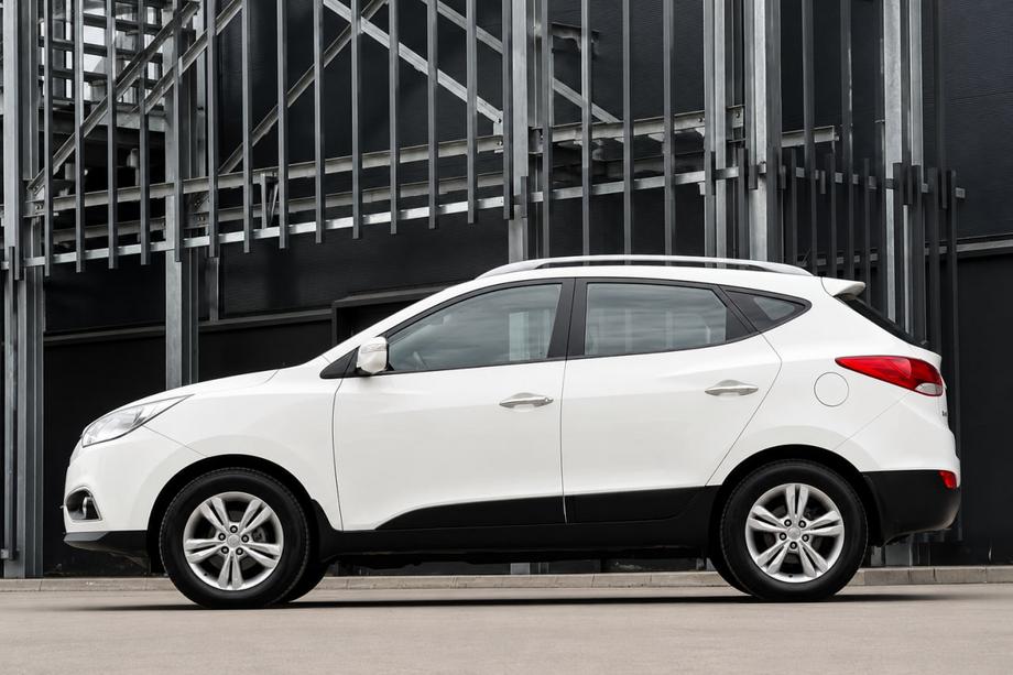 Hyundai IX-35 2010-2015 OEM Dachreling, grau (ABS-Kunststoff, Klebemontage) Foto 1