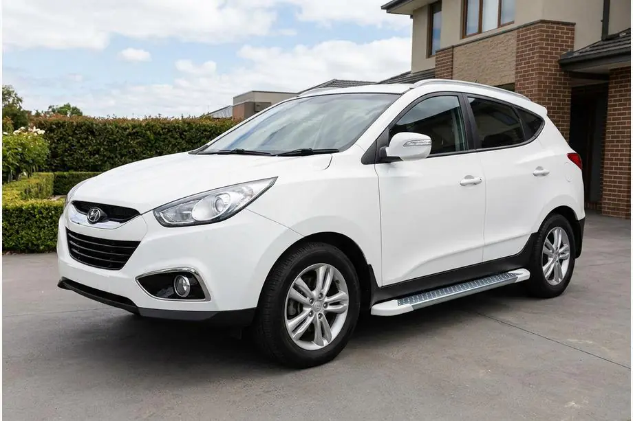Hyundai IX-35 2010-2015 Seitenschweller Allmond White (2 Stk., Aluminium) Image
