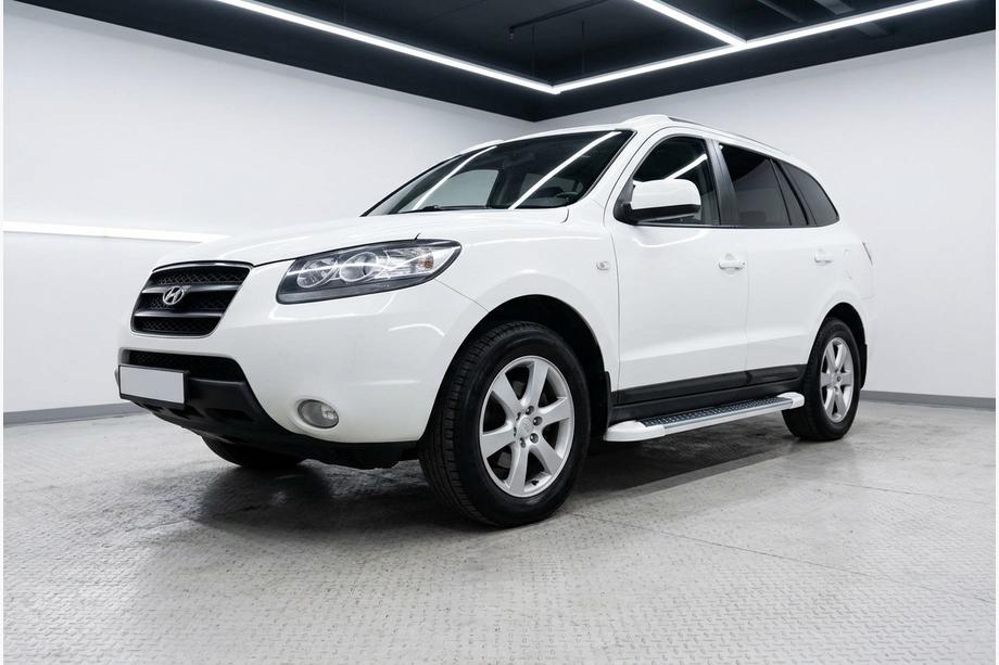Hyundai Santa Fe 2 2006-2012 Seitenschweller Allmond White (2 Stk., Aluminium) Image