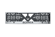 Scania Kennzeichenhalter Chrom (1 Stk, Edelstahl) Foto 1
