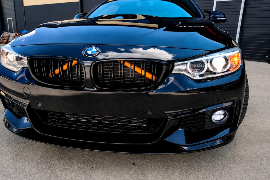 BMW 4 Series F32/F33/F36 2012-2020 Frontlippe MP-Style (für M-Sport, Schwarz Hochglanz) Foto 2