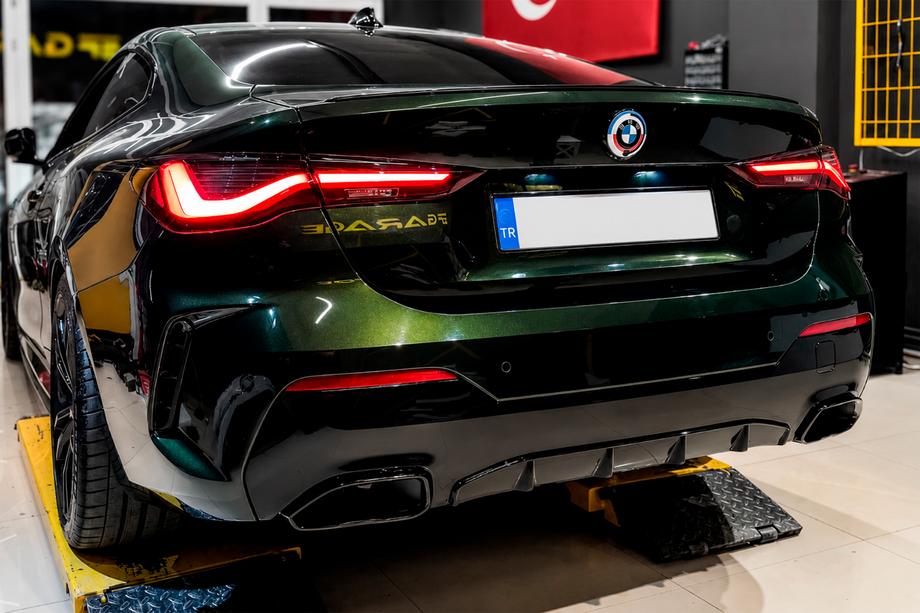 BMW 4 Series G22/23/26 2020- Heckdiffusor für Stoßstange hinten mit Endrohrblenden (für G22/G23 M-Sport) Foto 1