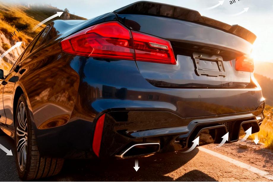BMW 5er G30/G31 2017–2023 Heckstoßstangen-Diffusor CS-Style (für M-Sport/M5 F90, ABS) Foto 5