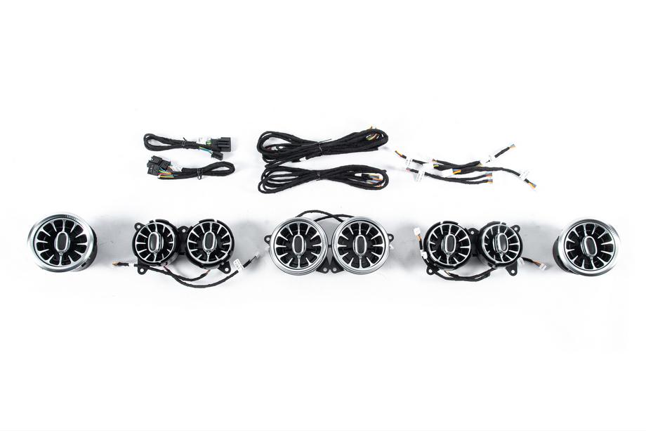 Mercedes S-class W222 2013-2022 LED-Lüftungsdüsenblenden (2014-2017, 7 Farben) Foto 1