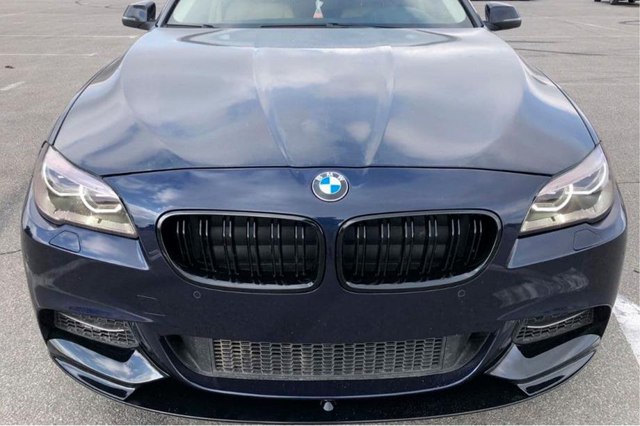 BMW 5 Series F10/F11 2010–2016 Frontstoßstangen-Lippe MP-Style (für M-Performance, Schwarz Hochglanz) Foto 5