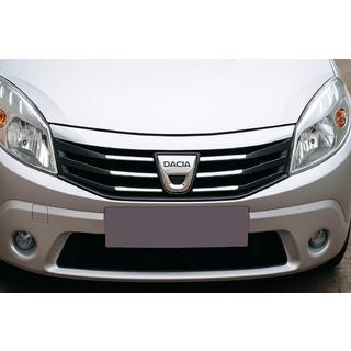 Chrom Kühlergrill Abdeckung (Edelstahl) Dacia Sandero 2007-2013 Foto 1