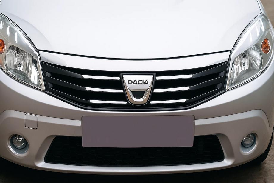 Dacia Sandero 2007-2013 Chrom Kühlergrill Abdeckung (Edelstahl) Image