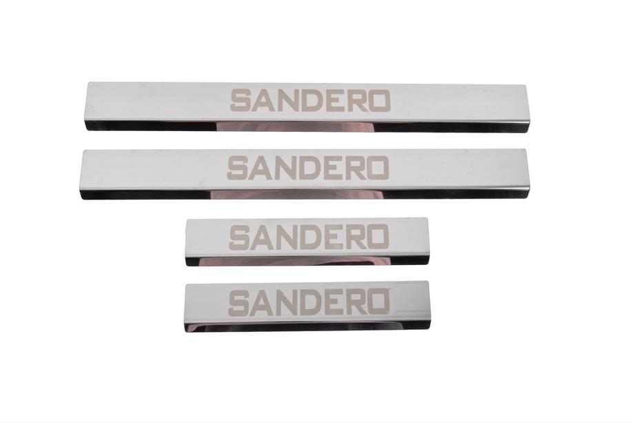 Renault Sandero 2013-2022 Carmos V3 Einstiegsleisten (4 Stk., Edelstahl) Image