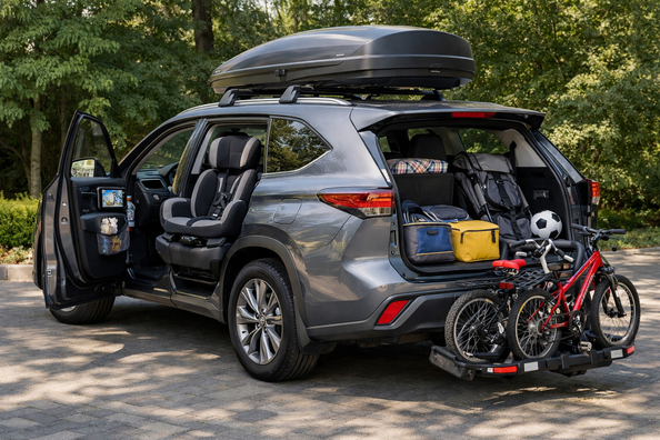 Toyota Highlander Upgrade-Paket für Kinder, Gepäck und Komfort Foto 1