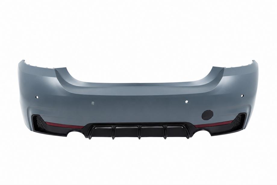 BMW 4 Series F32/F33/F36 2012-2020 Heckstoßstange mit Diffusor für beidseitigen Einfachauspuff M-Sport Image