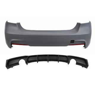 Heckstoßstange mit Diffusor für beidseitigen Einfachauspuff M-Sport (für F30) BMW 3 Series F30/F31 2012-2019