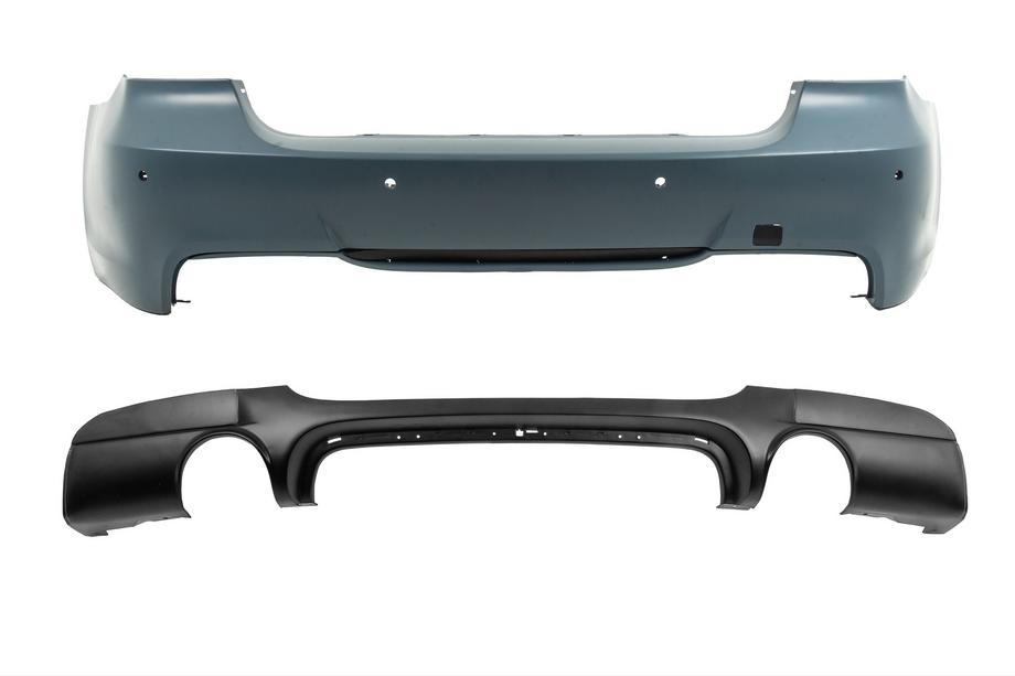 BMW 3 Series E90/E91 2005-2011 Heckstoßstange mit Diffusor für doppelseitigen Einzel-Auspuff M-Sport (für E90 2008-2011) Foto 1