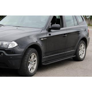 Seitenschweller KB001 Black (Edelstahl) BMW X3 E83 2003-2010 Foto 1
