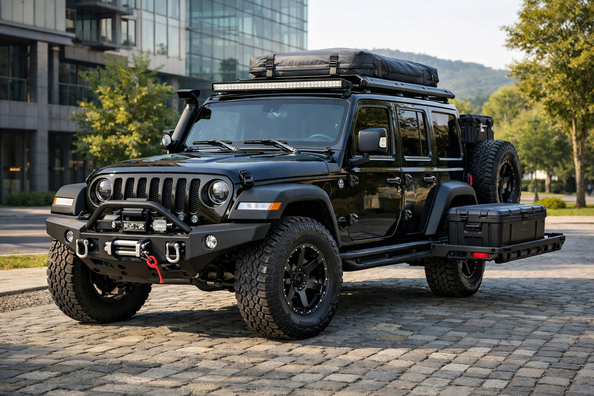 Was passt auf den Jeep Wrangler 2018+ für Stadt, Bodenfreiheit und Ausflüge ins Gelände