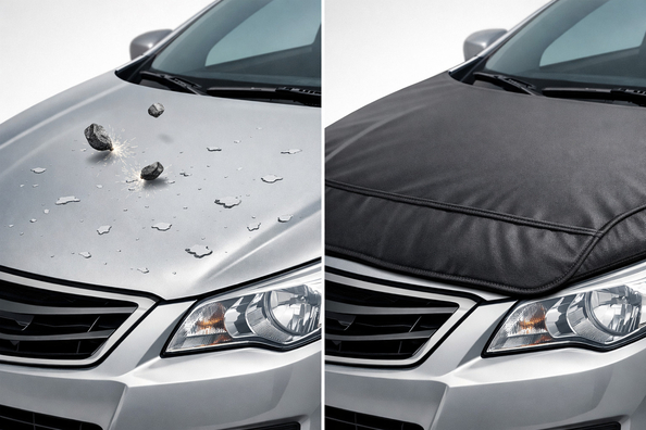 Warum nach der Autobahn Steinschläge auf der Motorhaube entstehen – und wann ein Haubenschutz hilft Foto 1