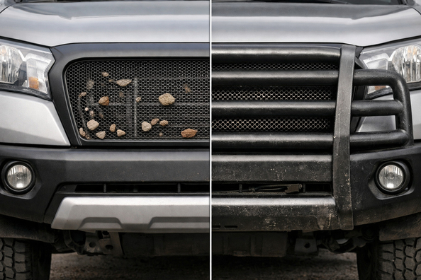 Kühlergrill mit Gitter oder verstärktes Metall: Was schützt besser vor Steinen und Schmutz? Foto 1