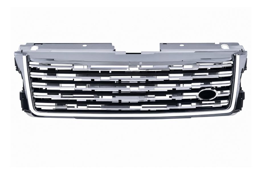 Range Rover IV L405 2013-2021 Schwarzer Kühlergrill mit silbernen Zierleisten (Facelift 2013→2023) Image
